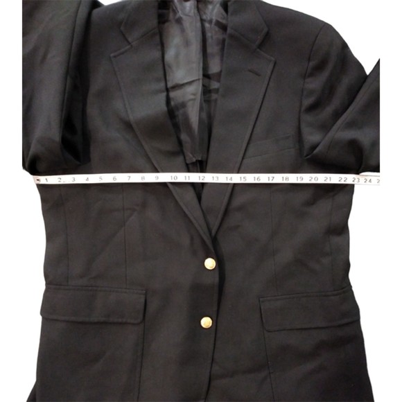 Men's Vintage John Weitz Collection 2-Button Black Blazer Jacket Sport Coat - Picture 6 of 12